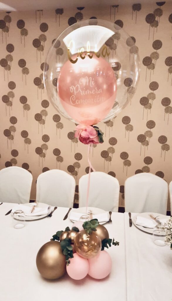 centros de mesa con globos