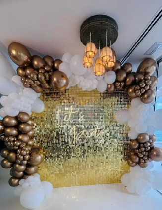 decoración navideña con globos