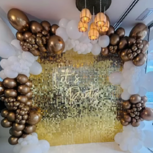 decoración navideña con globos